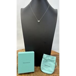 Tiffany & Co. Elsa Peretti 925 silver Small Bean Pendant Necklace with Box